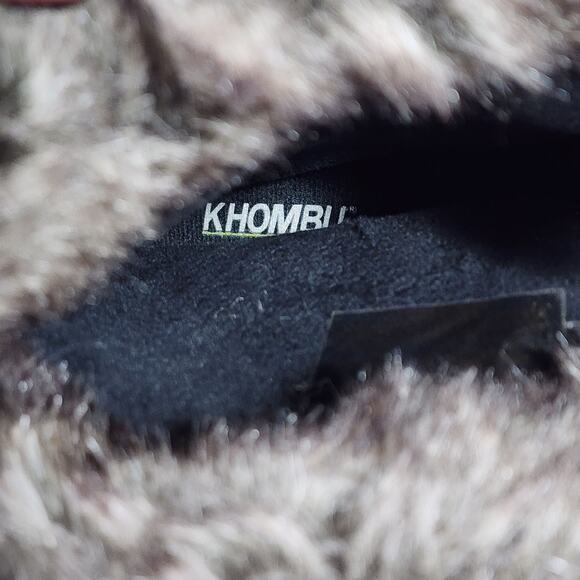 Khombu Snow Boots Women 7 Youth 5 Slope Leather‎ Faux Fur Waterproof Lace Up 10" - Picture 14 of 14